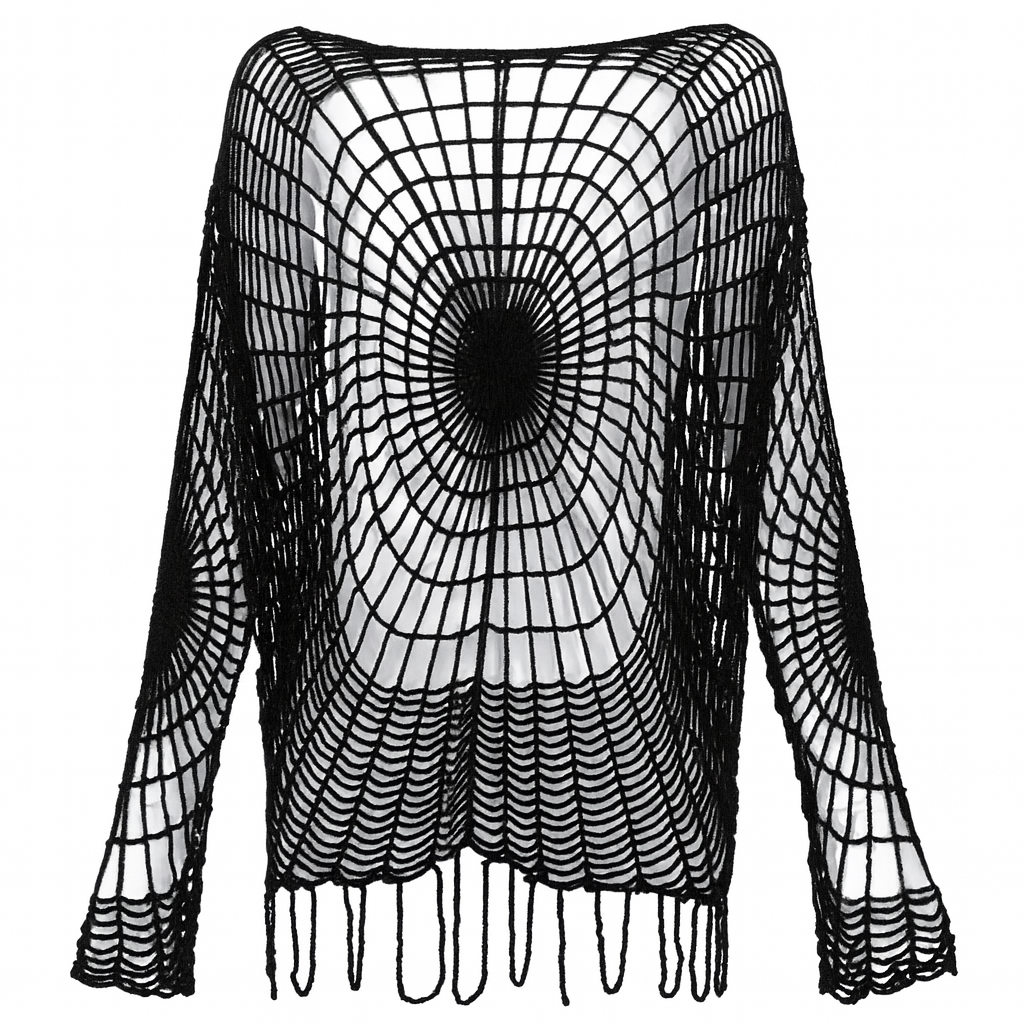 Spider Web Ripped Sweater