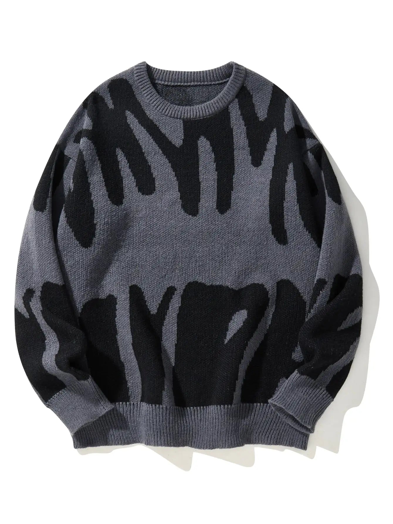 Wavy Contrast Sweater