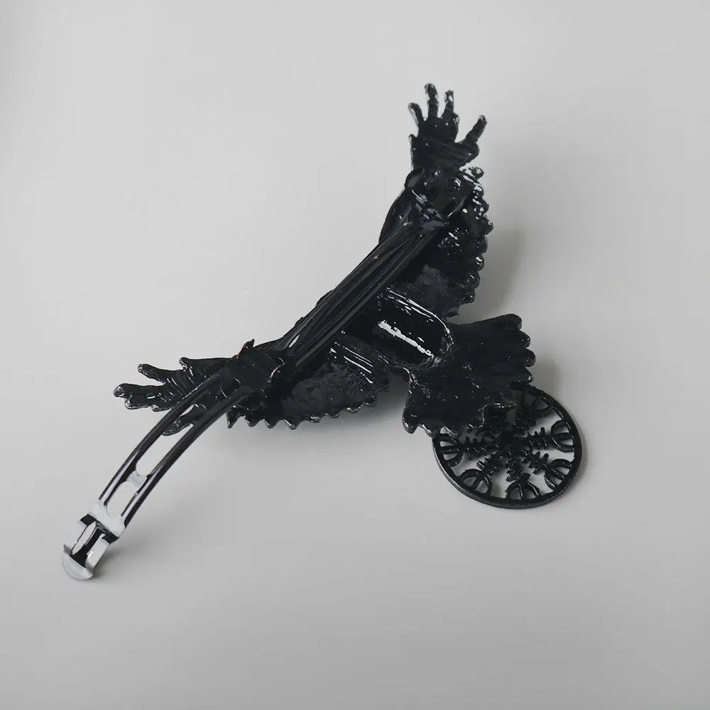 Runed Crow Hair Clip
