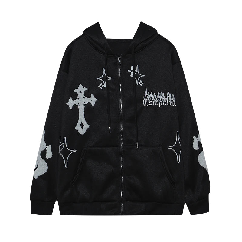 Plush Crossed Stars Hoodie