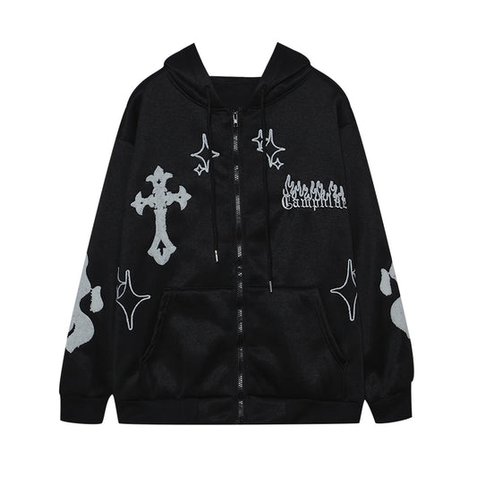 Plush Crossed Stars Hoodie