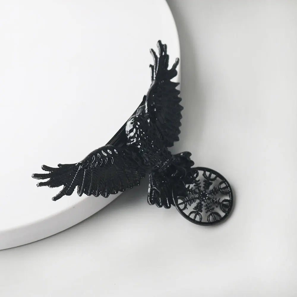 Runed Crow Hair Clip