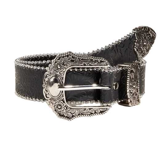 Western Metal Engraved CowBelt
