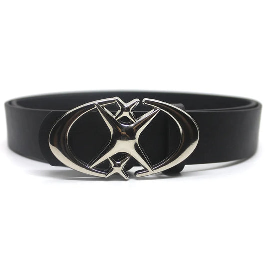 Punk Moon Star Leather Belt