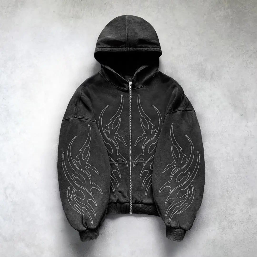 Gothic Punk Graphic Hoodie