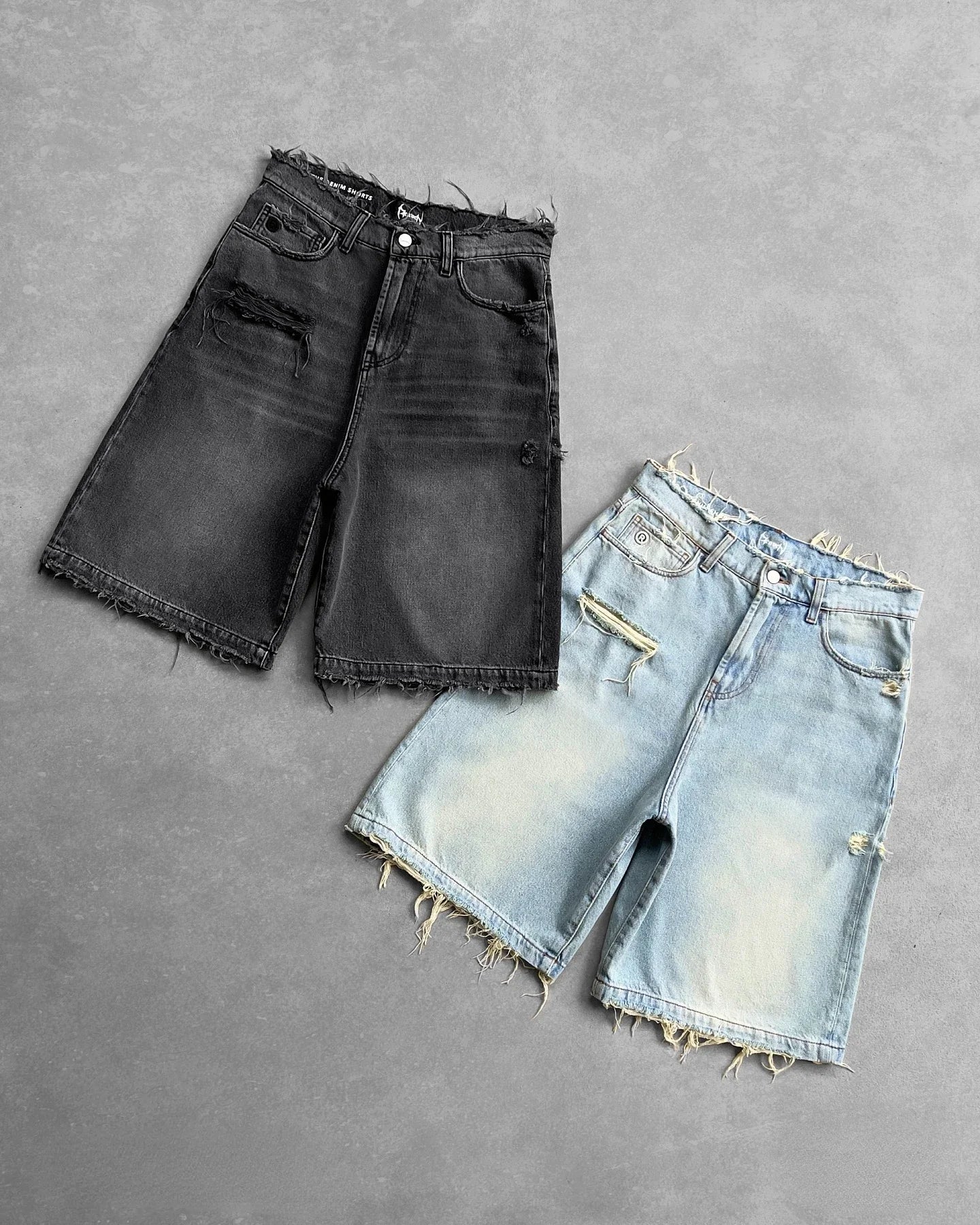 Ripped Y2K Punk Denim Jorts
