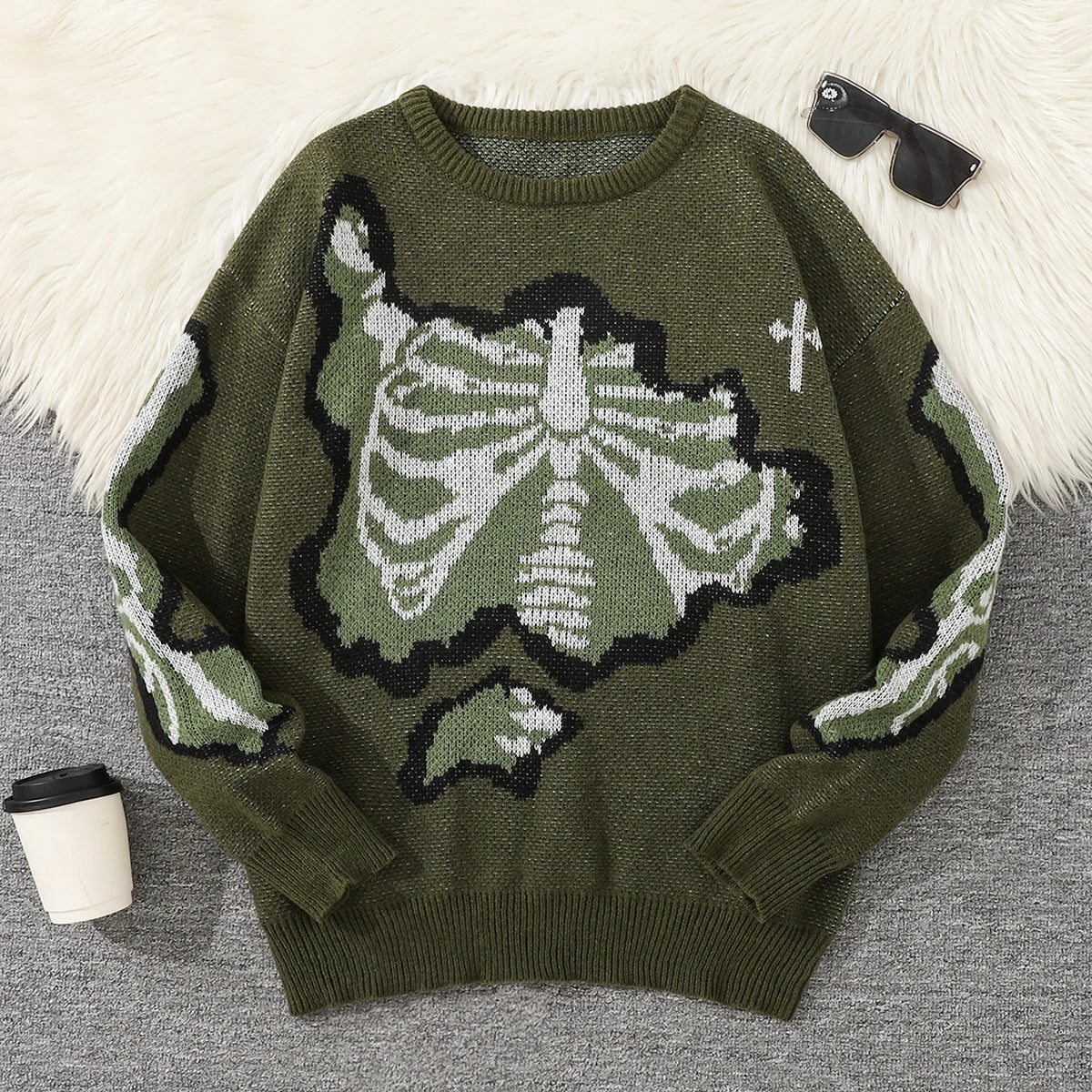 Skeleton Split Sweater