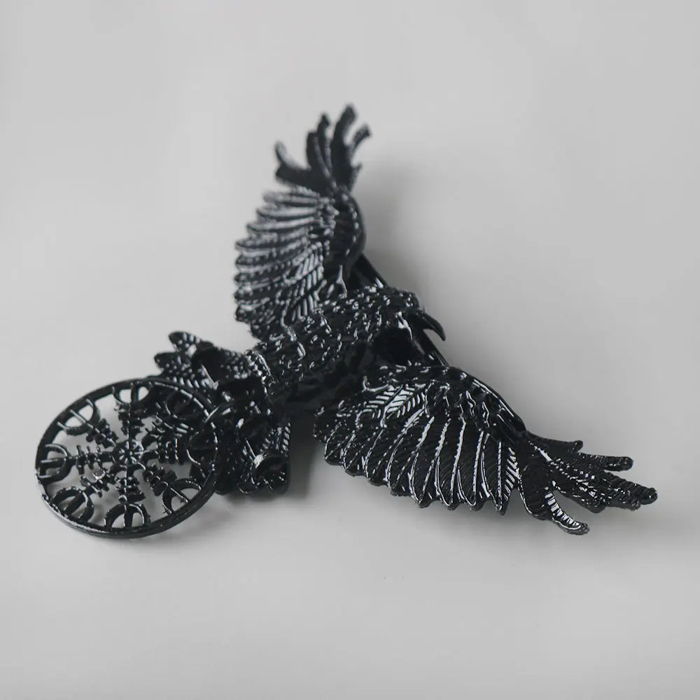 Runed Crow Hair Clip