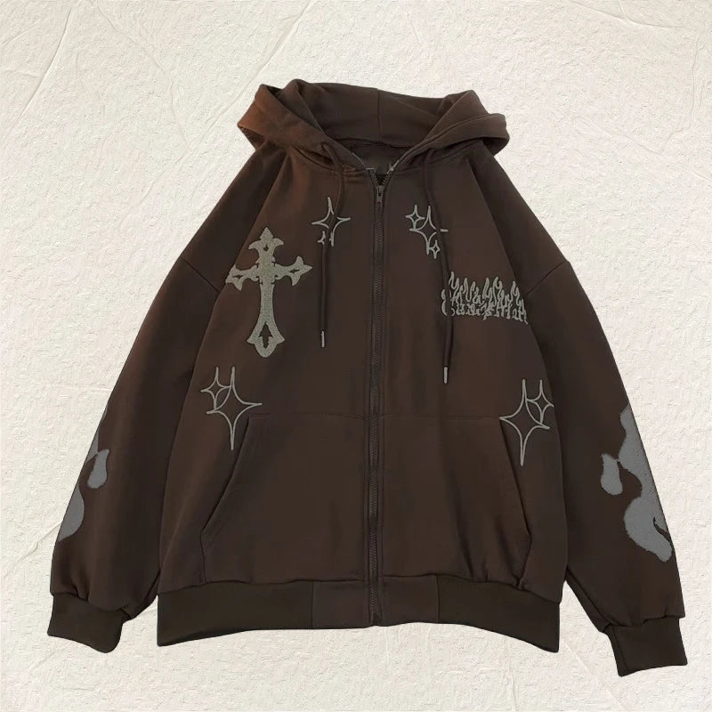 Plush Crossed Stars Hoodie