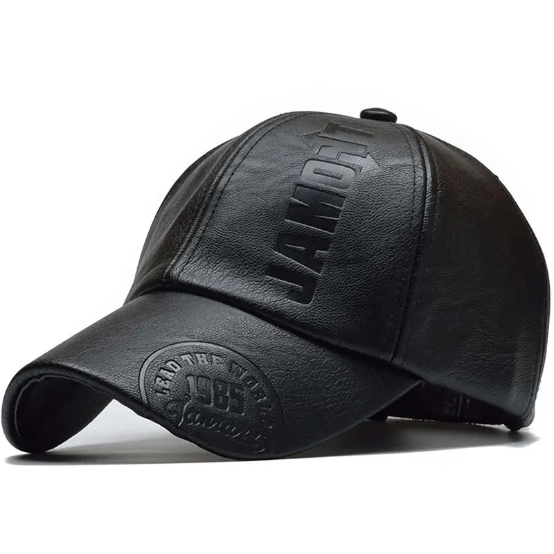 Pu Leather Casual BB Hat