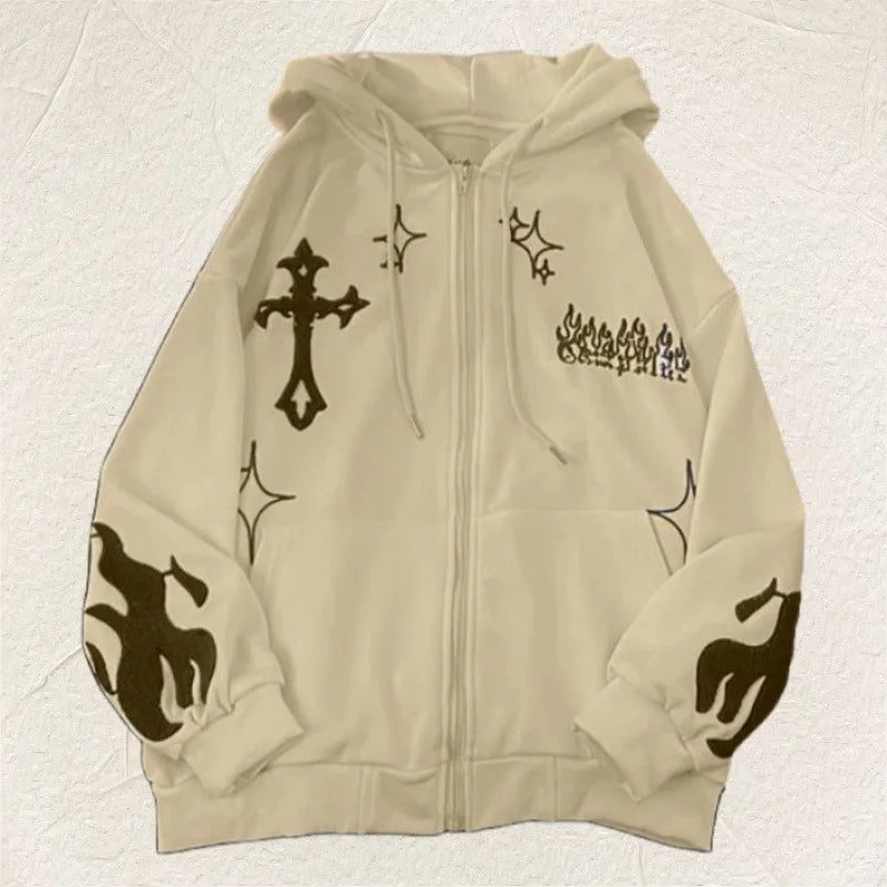 Plush Crossed Stars Hoodie