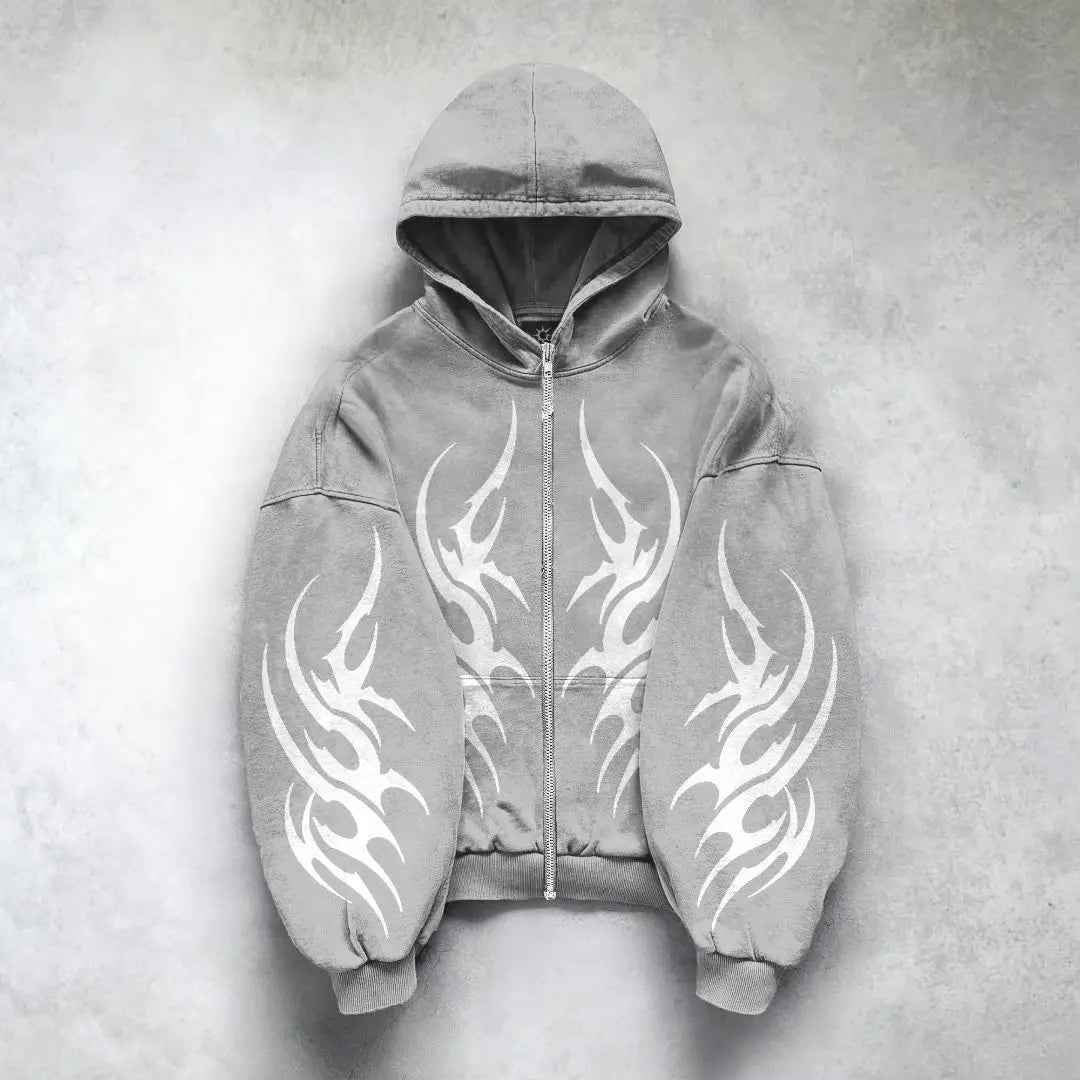 Gothic Punk Graphic Hoodie