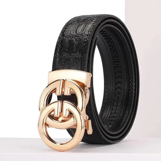 Automatic Alloy Leather Belt