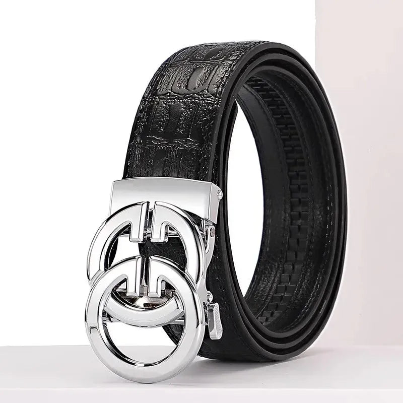 Automatic Alloy Leather Belt