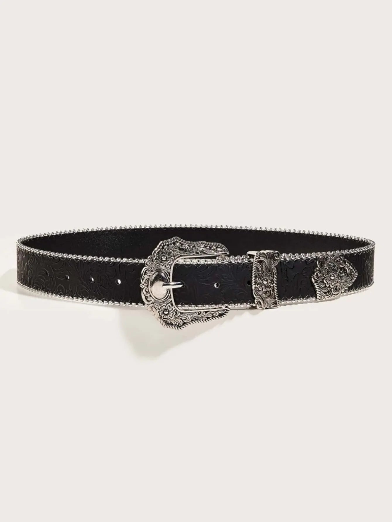 Western Metal Engraved CowBelt