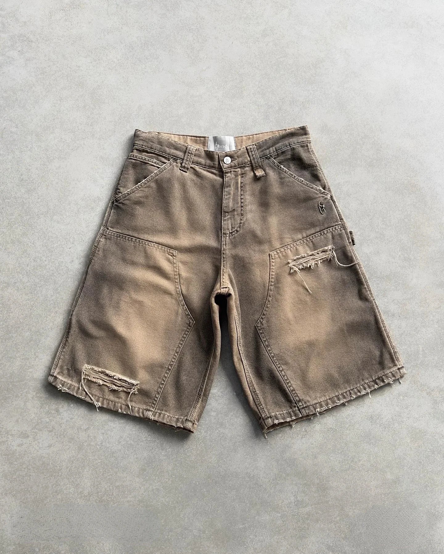 Ripped Y2K Punk Denim Jorts