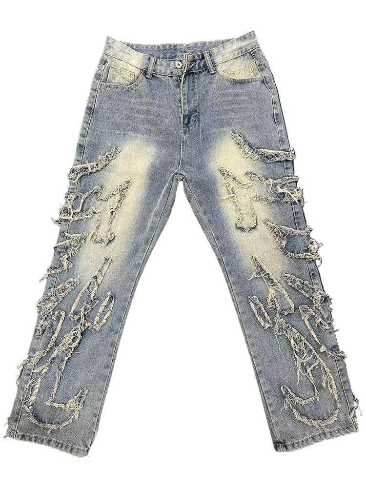 Flammes Nocturnes Baggy Jeans