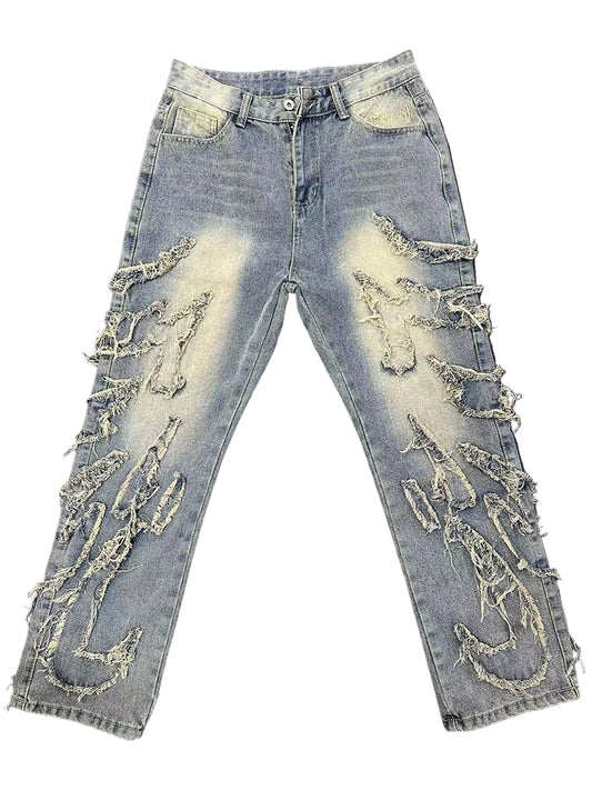 Flammes Nocturnes Baggy Jeans