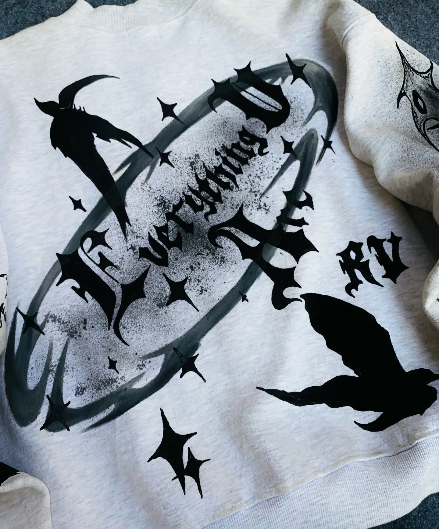 Designer Gothic Doves Sweater