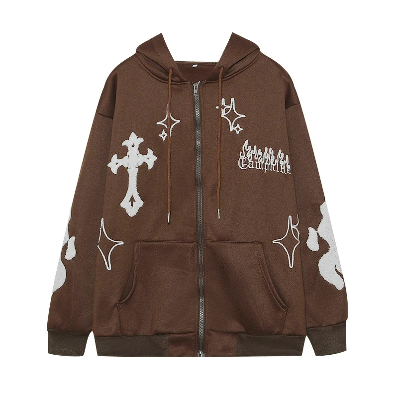 Plush Crossed Stars Hoodie