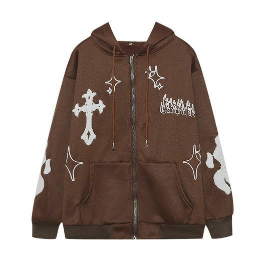 Plush Crossed Stars Hoodie