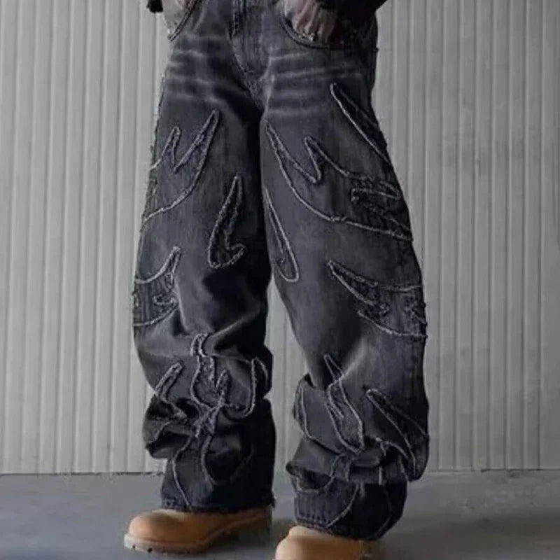 Flammes Nocturnes Baggy Jeans