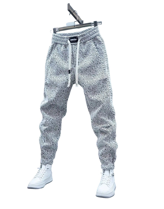 Loose Zebra Striped Sweatpants