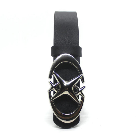 Punk Moon Star Leather Belt