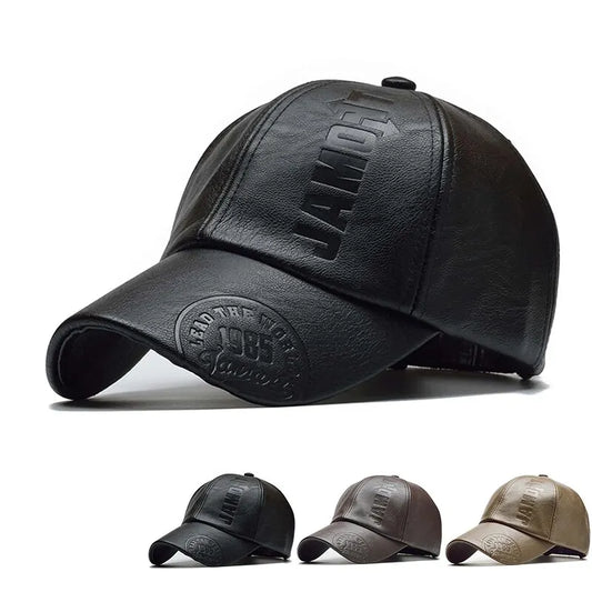 Pu Leather Casual BB Hat
