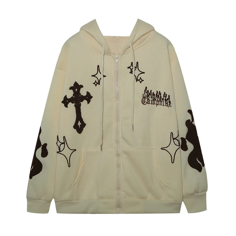 Plush Crossed Stars Hoodie