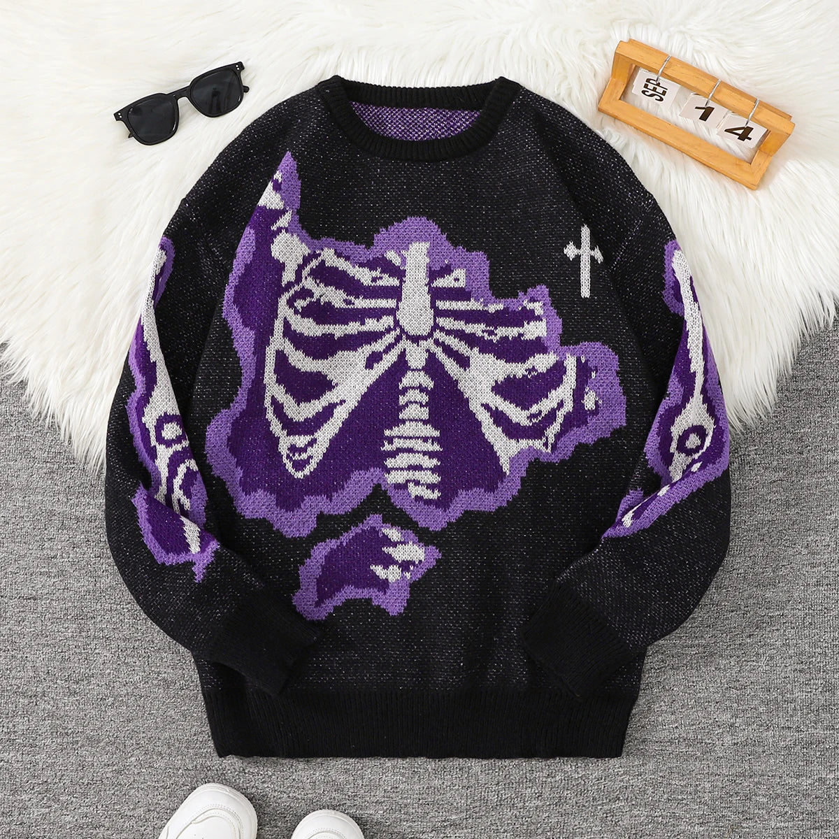 Skeleton Split Sweater