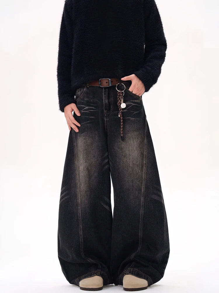 Curved Blade Cowboy Denim Jeans