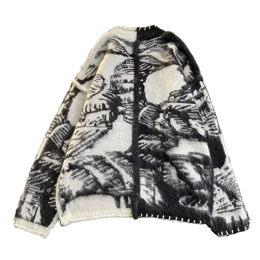 Black N White Cardigan