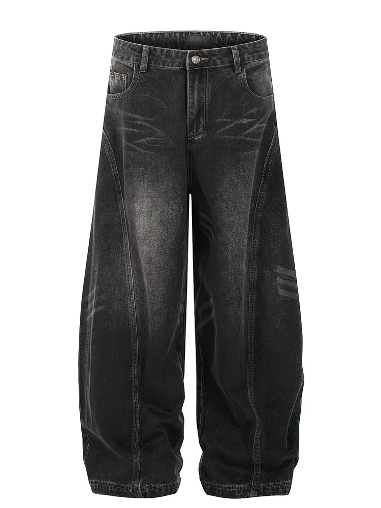 Curved Blade Cowboy Denim Jeans