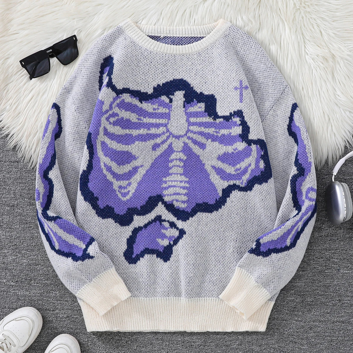 Skeleton Split Sweater