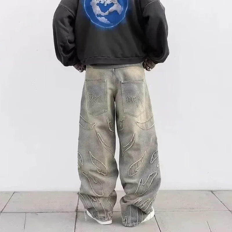 Flammes Nocturnes Baggy Jeans