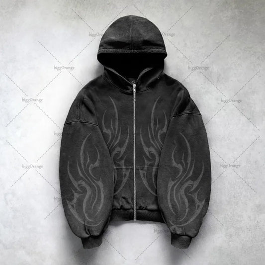 Gothic Punk Graphic Hoodie