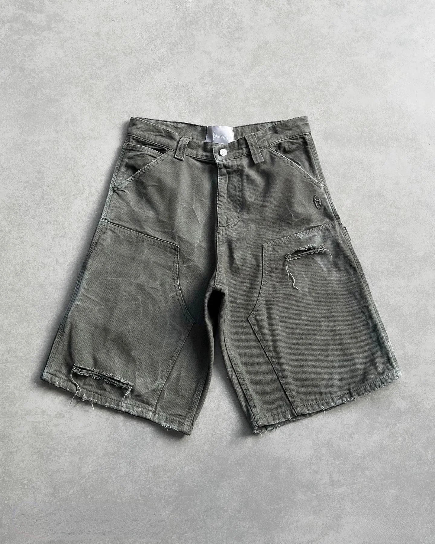 Ripped Y2K Punk Denim Jorts