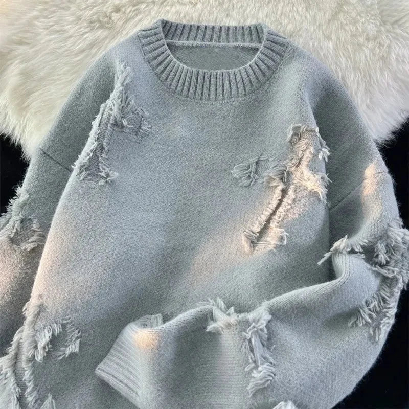 Versatile Knitted Cross Sweater