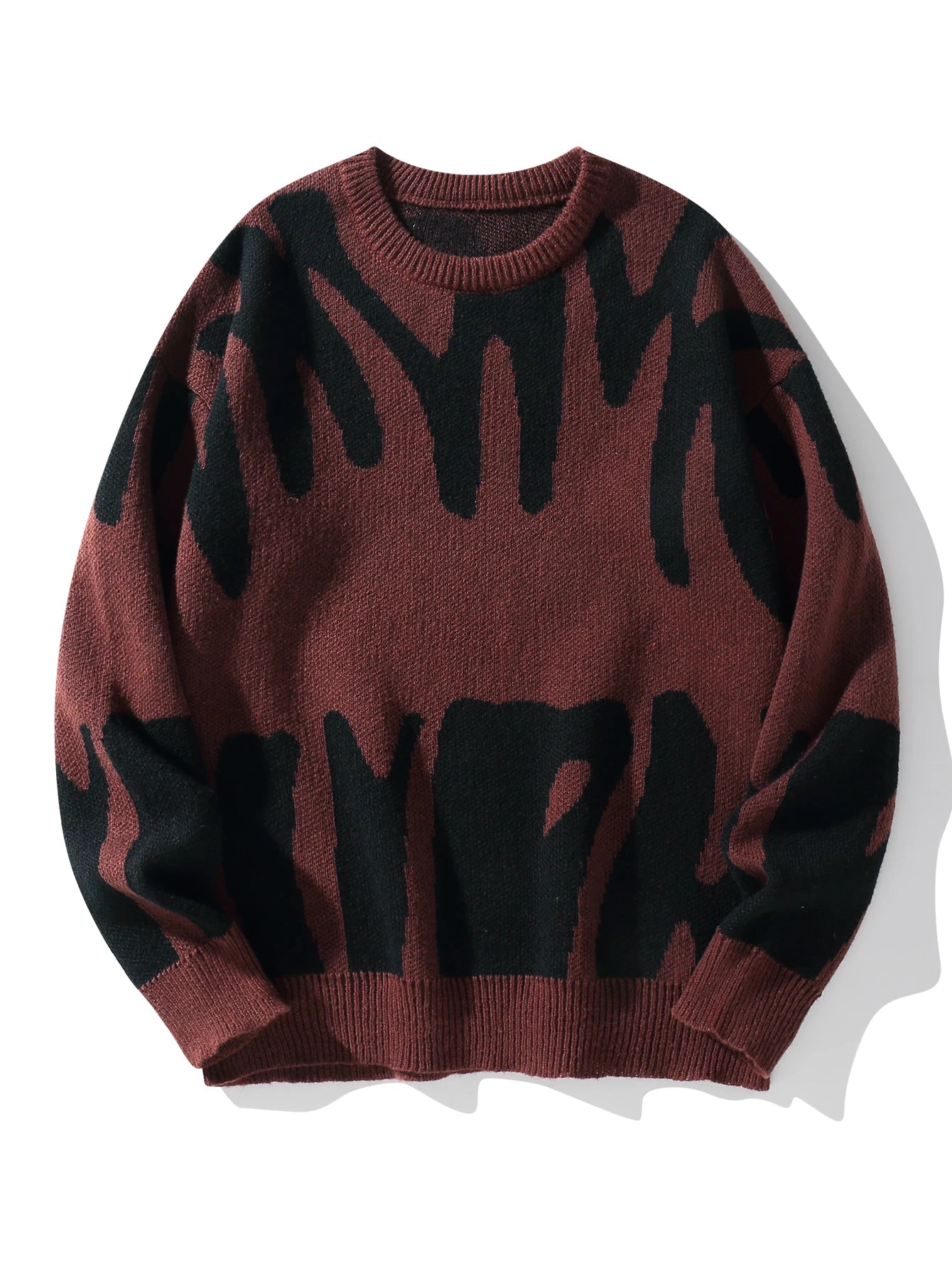Wavy Contrast Sweater
