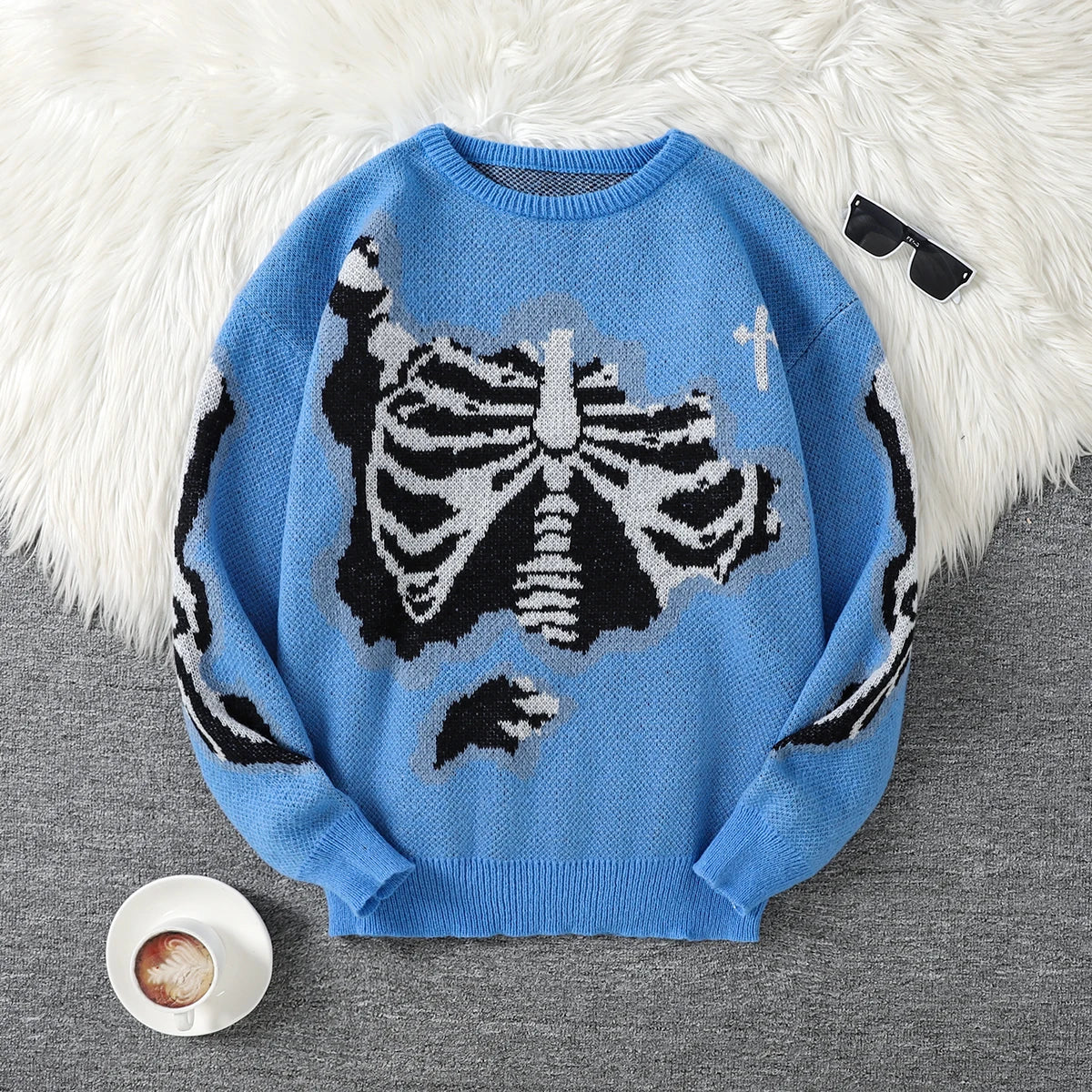 Skeleton Split Sweater