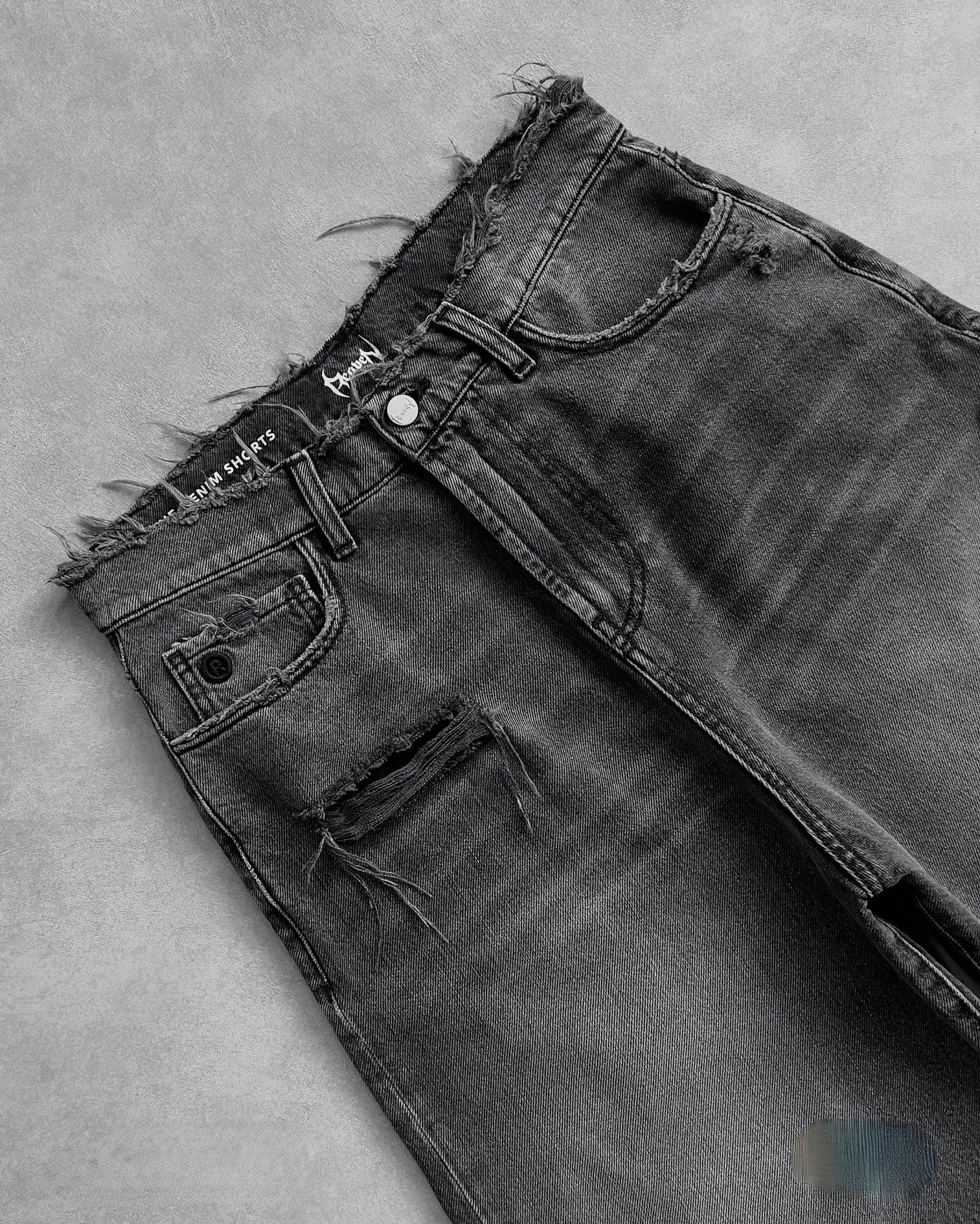 Ripped Y2K Punk Denim Jorts