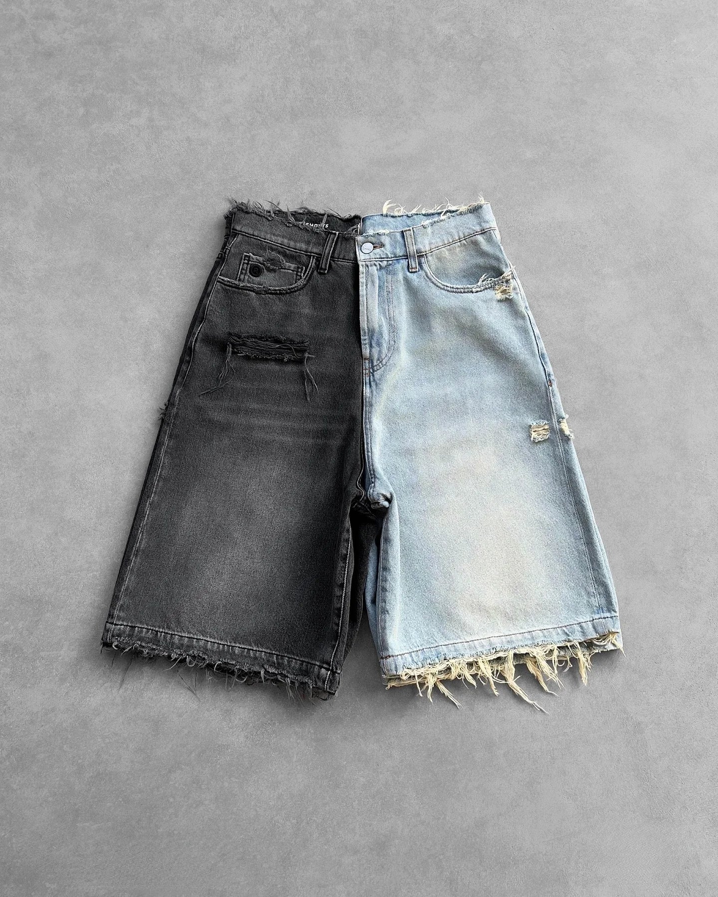 Ripped Y2K Punk Denim Jorts