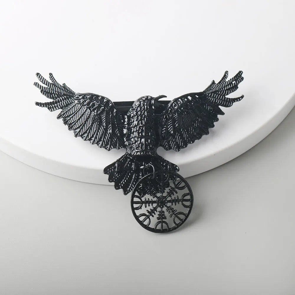 Runed Crow Hair Clip