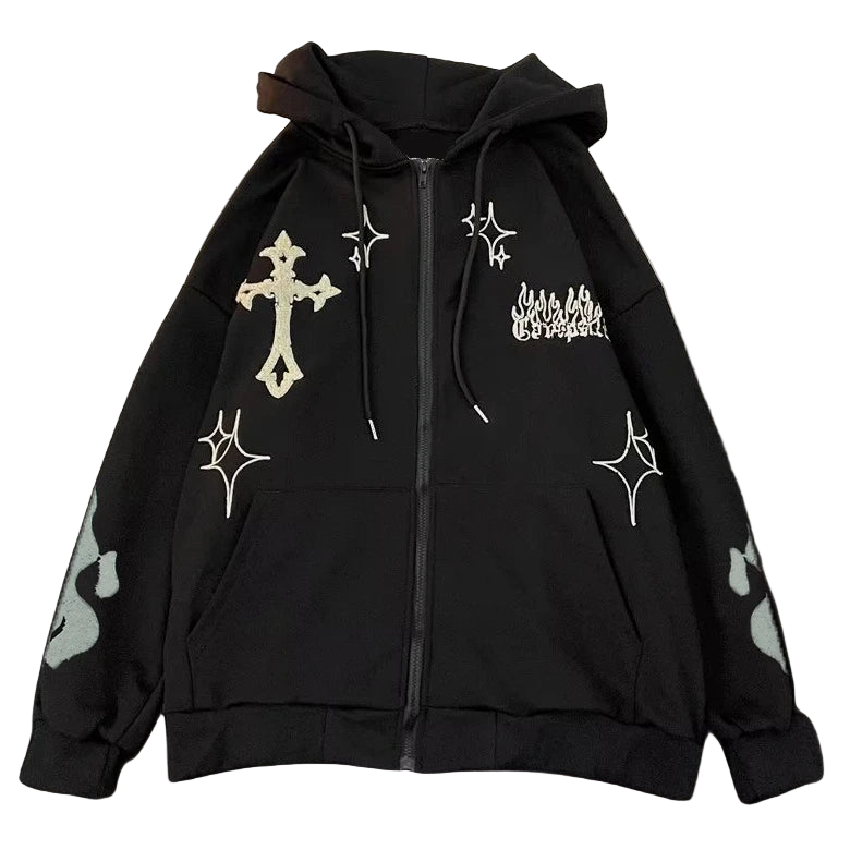Plush Crossed Stars Hoodie