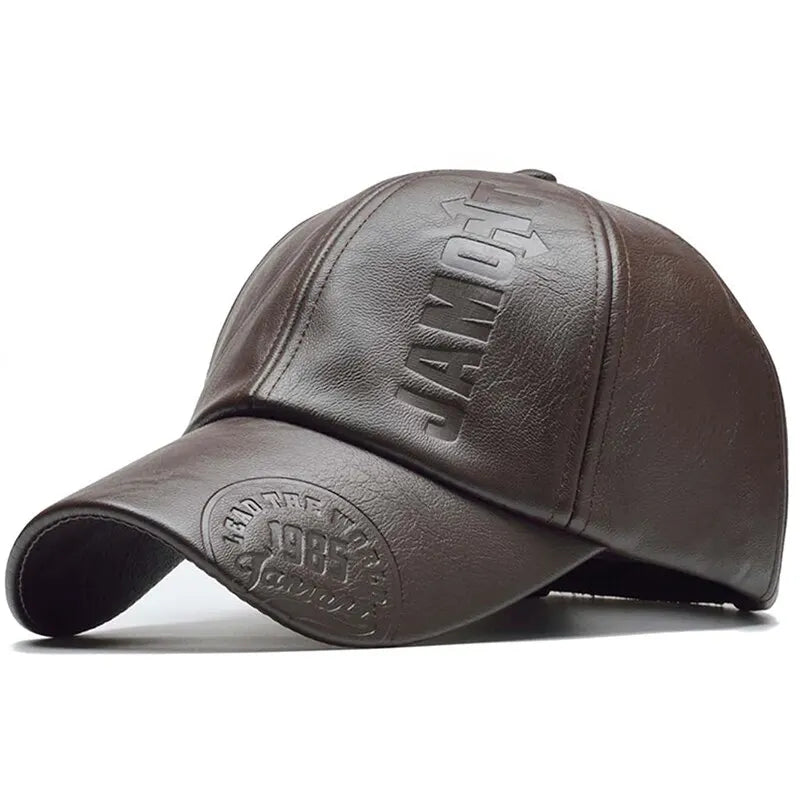 Pu Leather Casual BB Hat