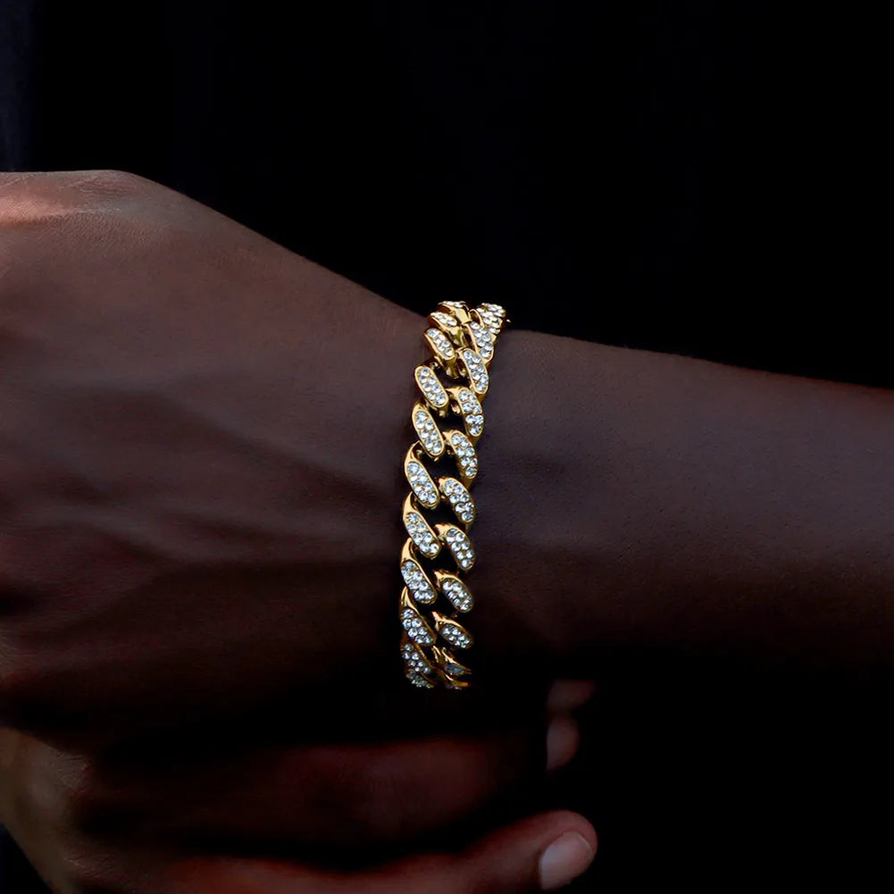 Iced Out Cuban Chain Bracelets