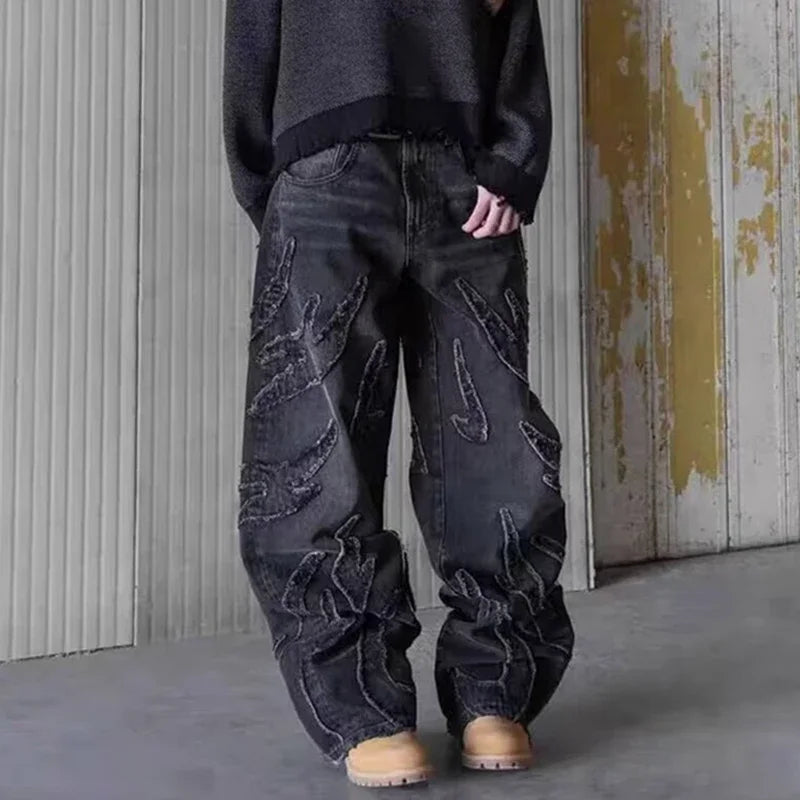 Flammes Nocturnes Baggy Jeans