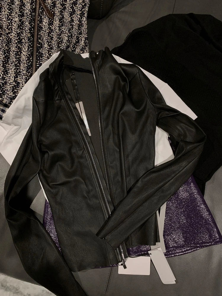 Cropped Elastic Mujer Chaqueta Jacket