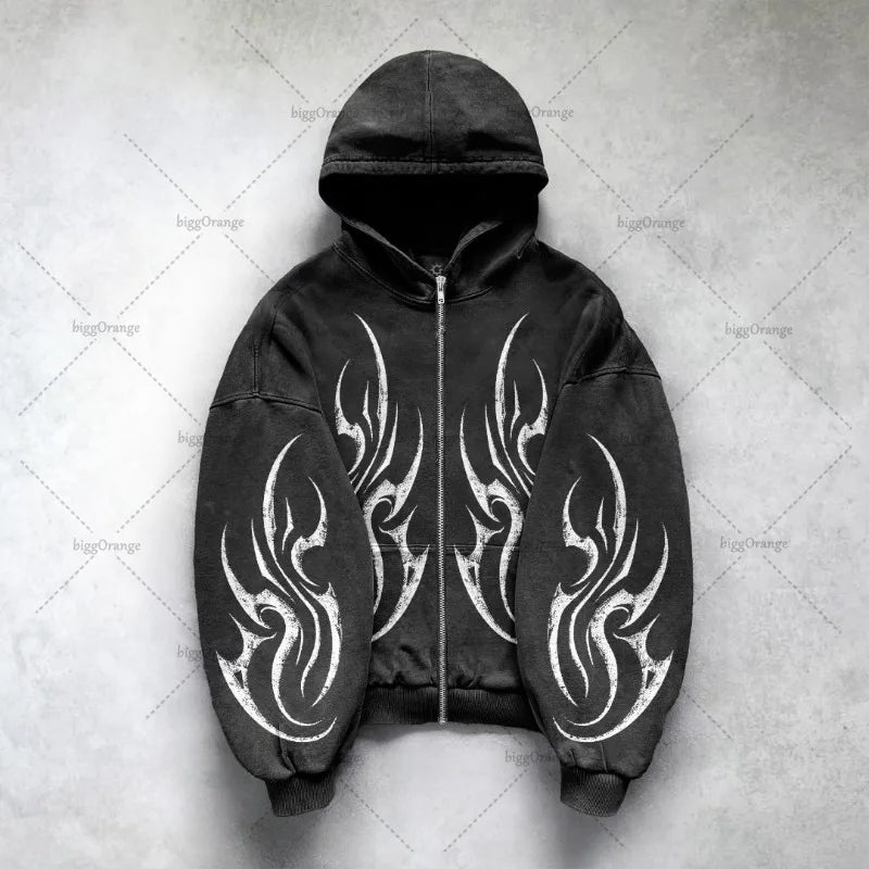 Gothic Punk Graphic Hoodie